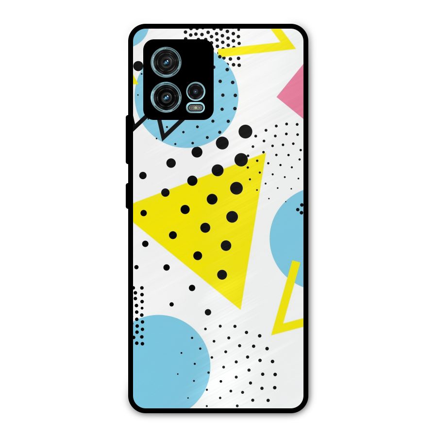 Abstract Geometry Metal Back Case for Moto G72