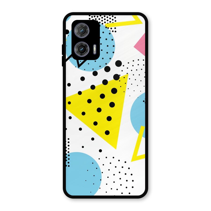 Abstract Geometry Metal Back Case for Moto G73