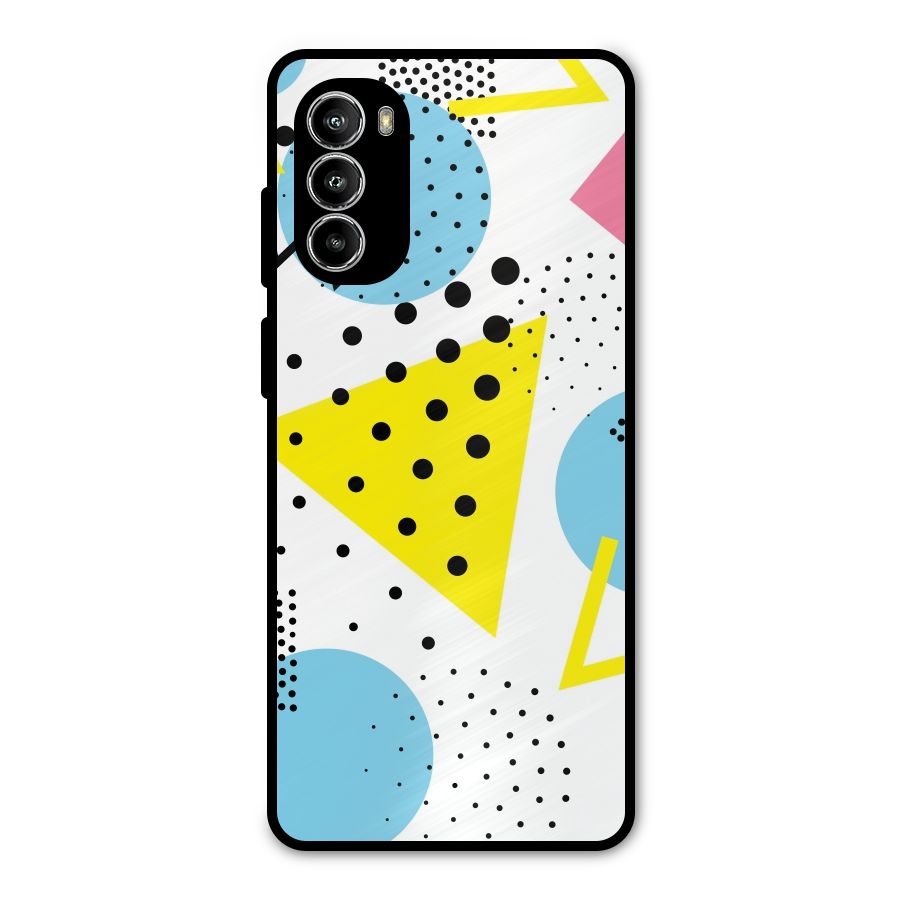 Abstract Geometry Metal Back Case for Moto G82