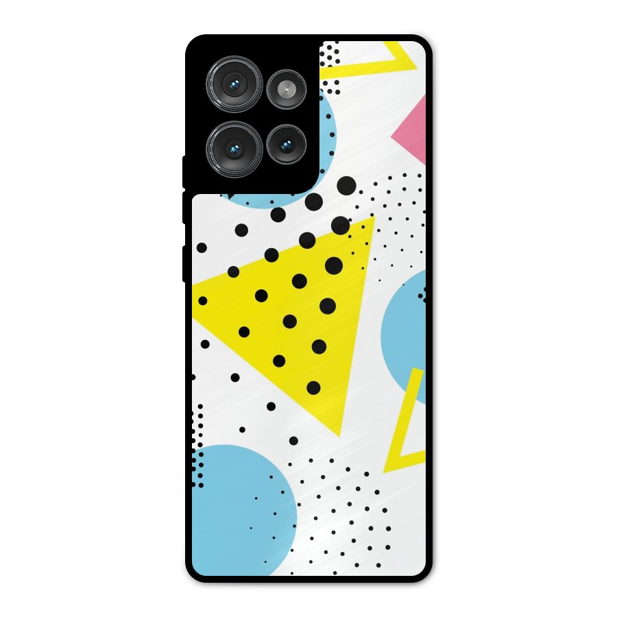 Abstract Geometry Metal Back Case for Motorola Edge 50