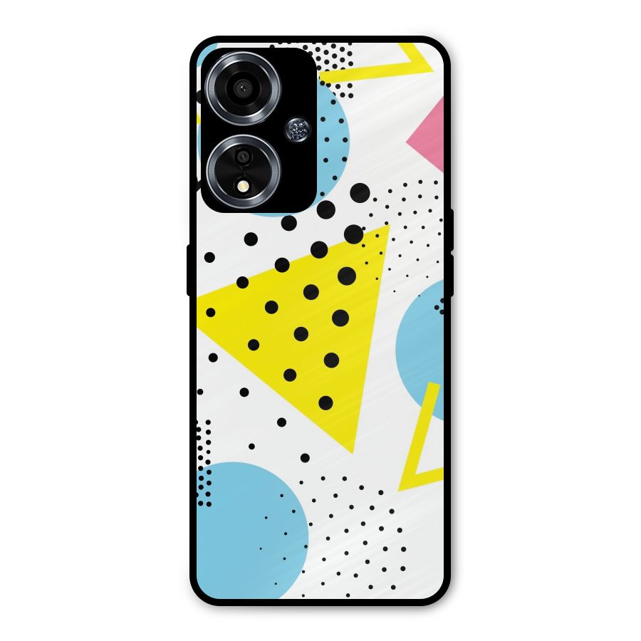 Abstract Geometry Metal Back Case for Oppo A59