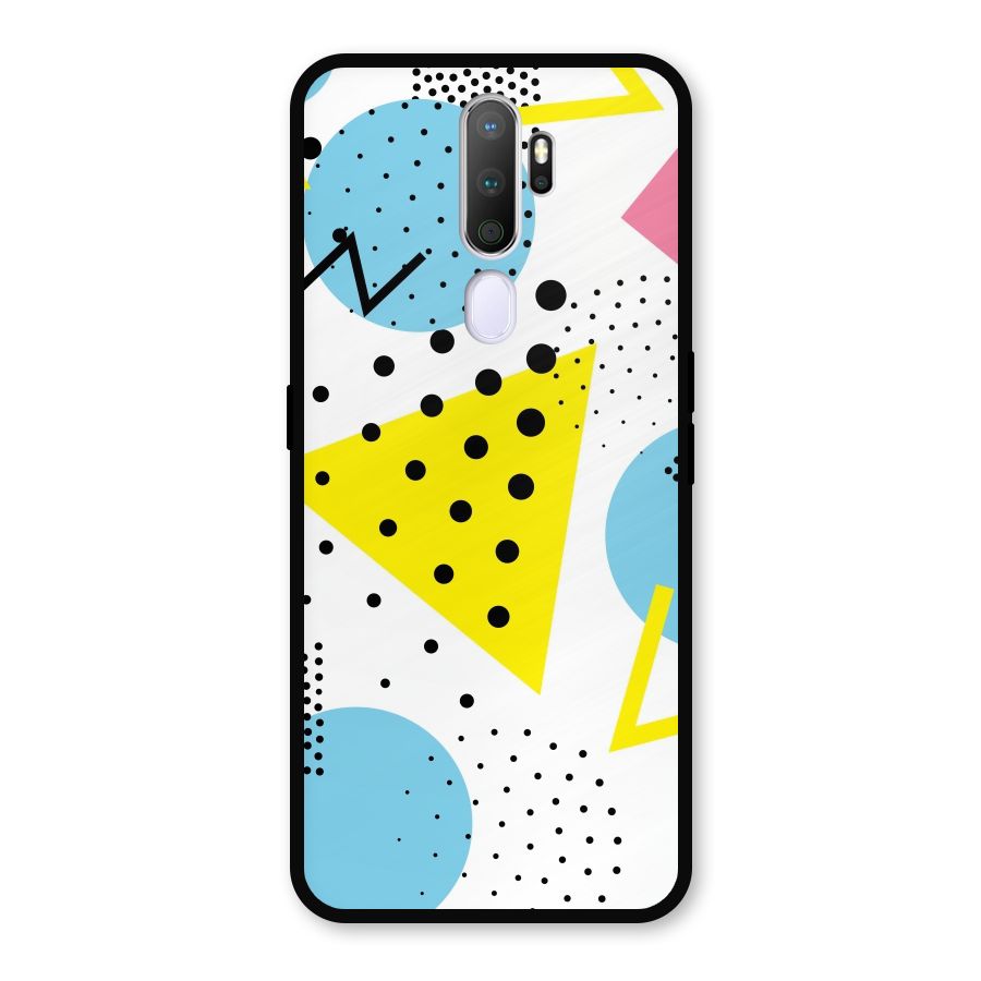 Abstract Geometry Metal Back Case for Oppo A5 (2020)