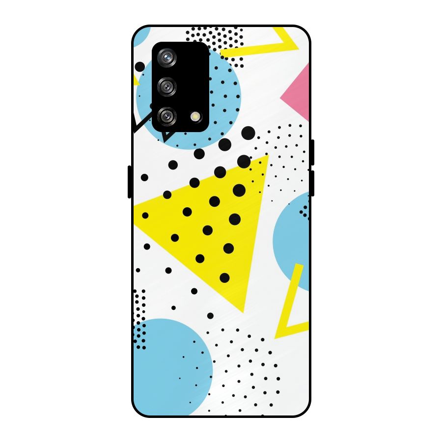 Abstract Geometry Metal Back Case for Oppo F19