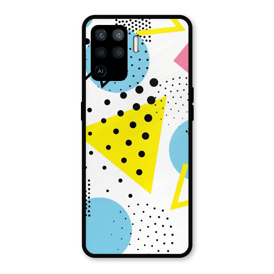 Abstract Geometry Metal Back Case for Oppo F19 Pro
