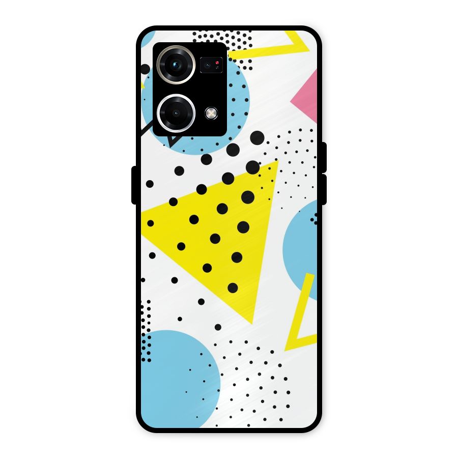 Abstract Geometry Metal Back Case for Oppo F21 Pro 4G