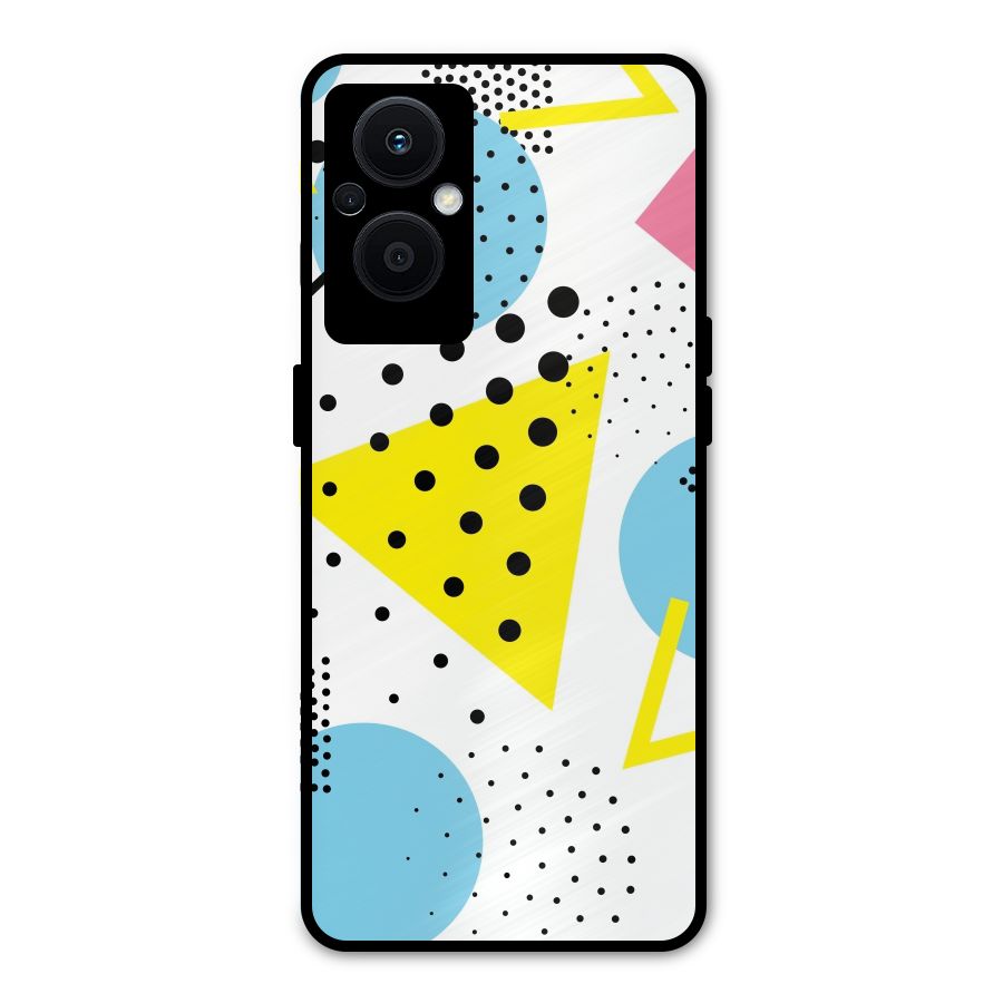 Abstract Geometry Metal Back Case for Oppo F21s Pro 5G