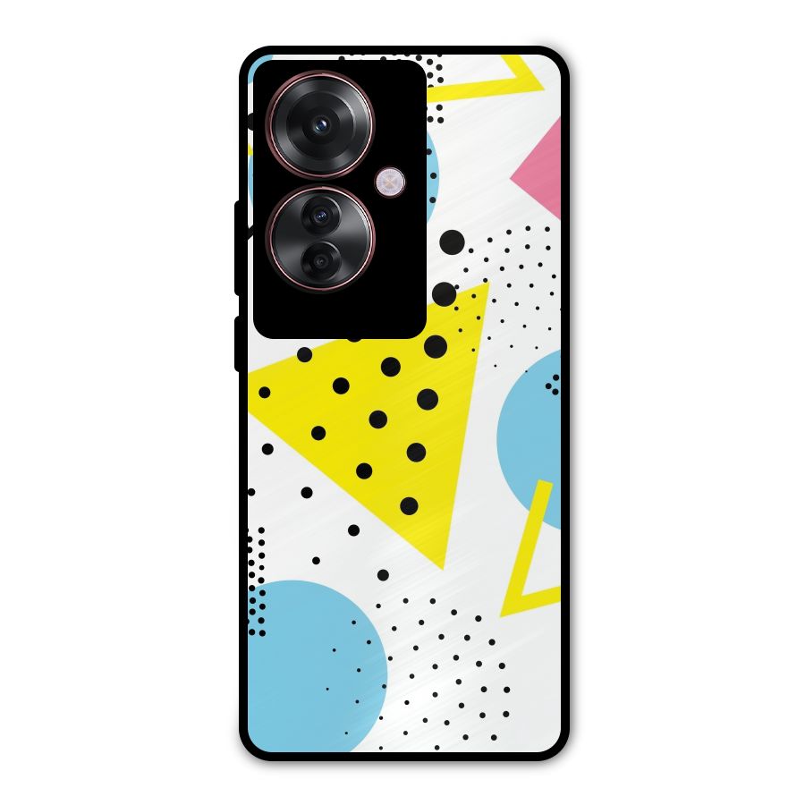 Abstract Geometry Metal Back Case for Oppo F25 Pro