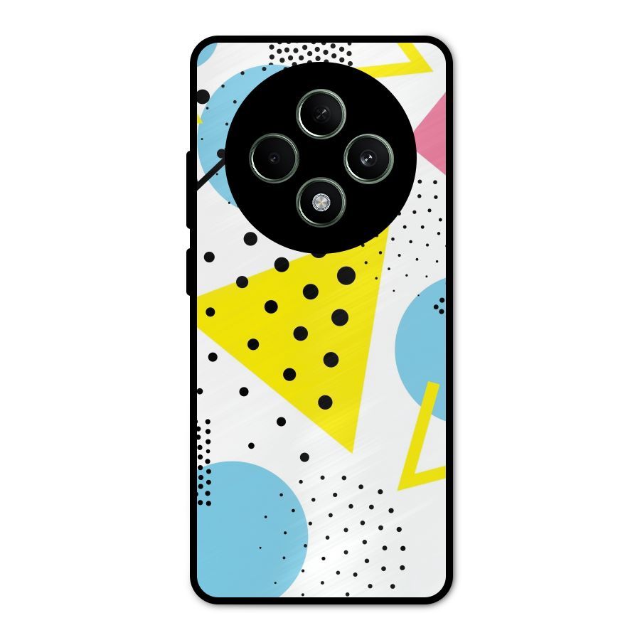 Abstract Geometry Metal Back Case for Oppo F27