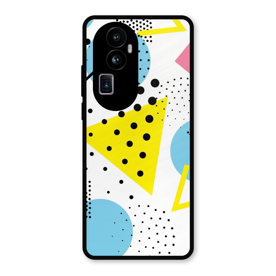 Abstract Geometry Metal Back Case for Oppo Reno10 Pro Plus