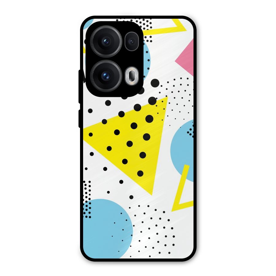 Abstract Geometry Metal Back Case for Oppo Reno13 Pro