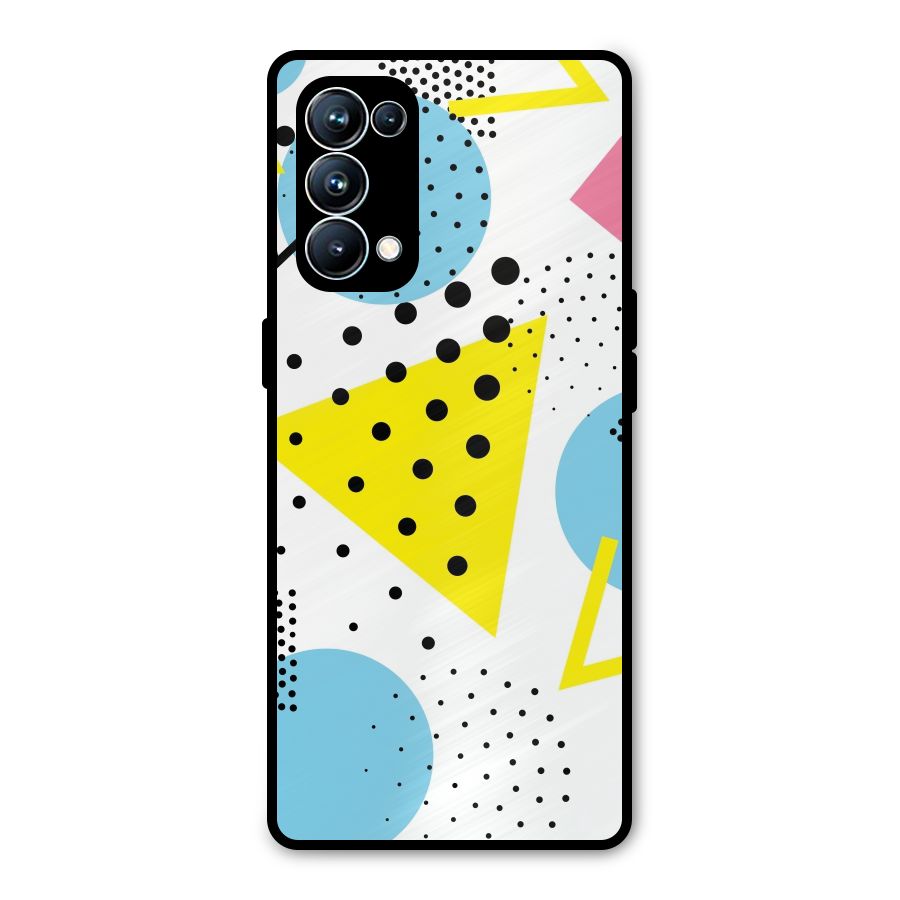 Abstract Geometry Metal Back Case for Oppo Reno5 Pro 5G
