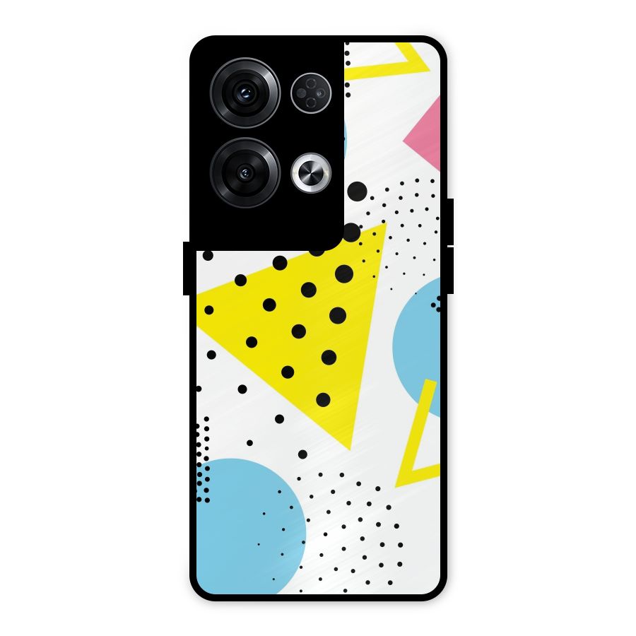 Abstract Geometry Metal Back Case for Oppo Reno8 Pro 5G