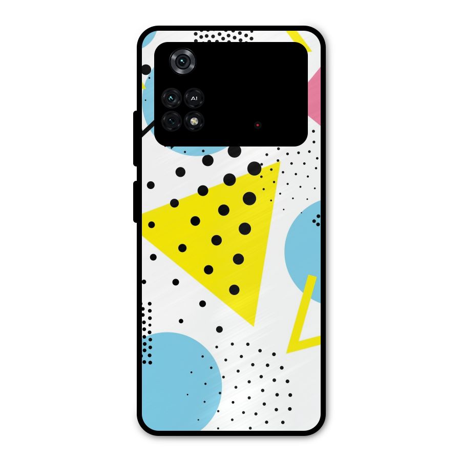 Abstract Geometry Metal Back Case for Poco M4 Pro 4G