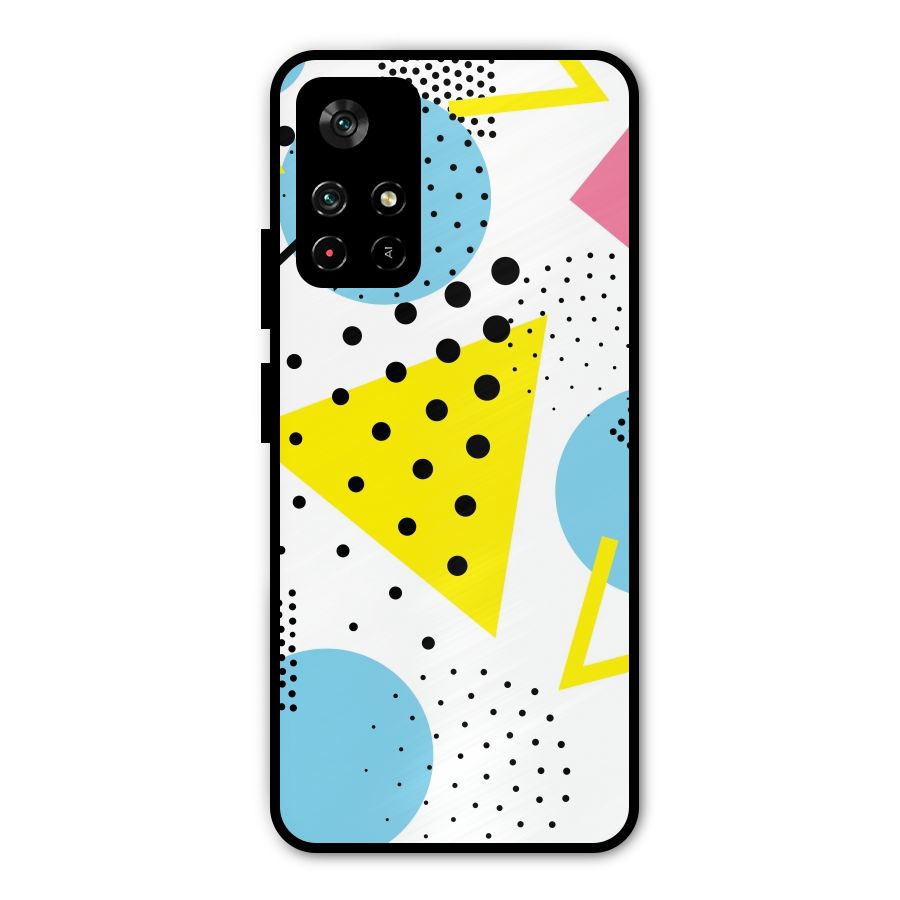 Abstract Geometry Metal Back Case for Poco M4 Pro 5G