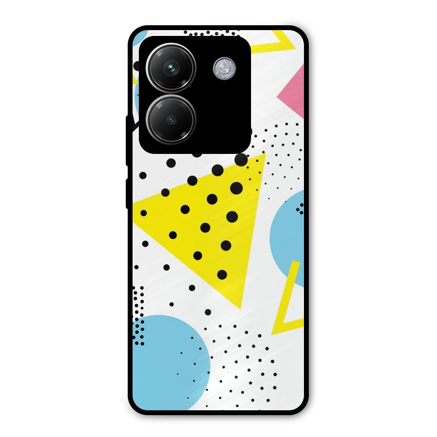 Abstract Geometry Metal Back Case for Poco M7 Pro 5G
