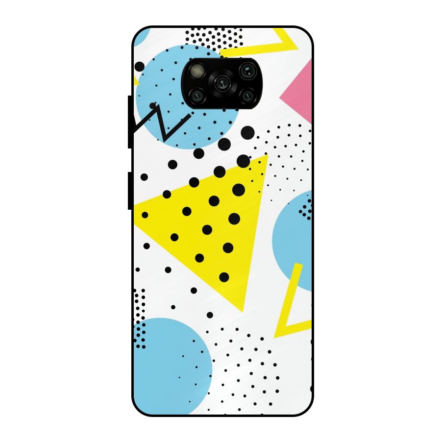 Abstract Geometry Metal Back Case for Poco X3