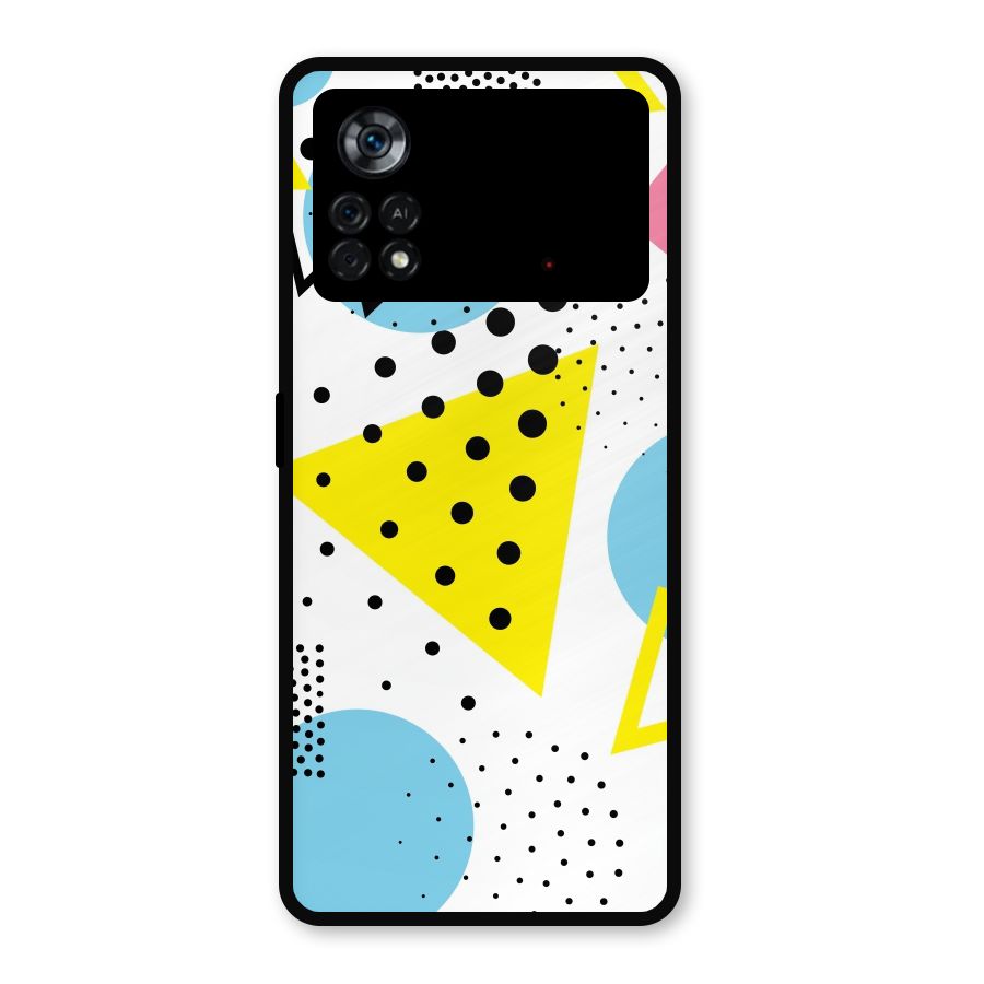 Abstract Geometry Metal Back Case for Poco X4 Pro 5G