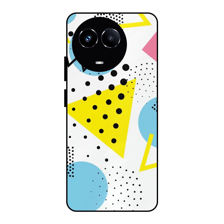Abstract Geometry Metal Back Case for Realme 11X