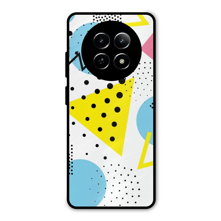 Abstract Geometry Metal Back Case for Realme 12x 5G