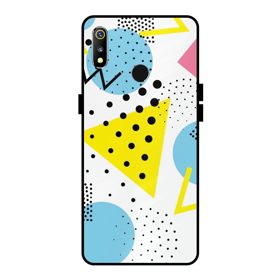 Abstract Geometry Metal Back Case for Realme 3