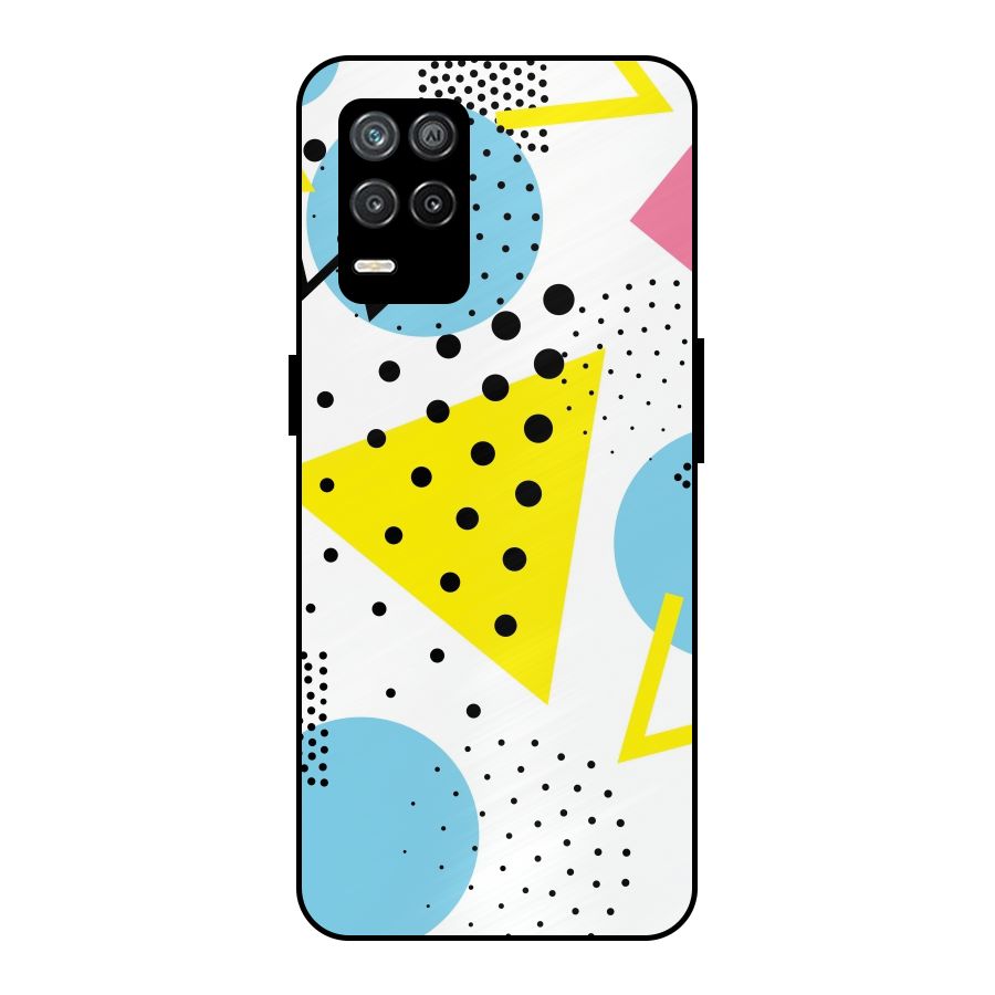 Abstract Geometry Metal Back Case for Realme 8 5G