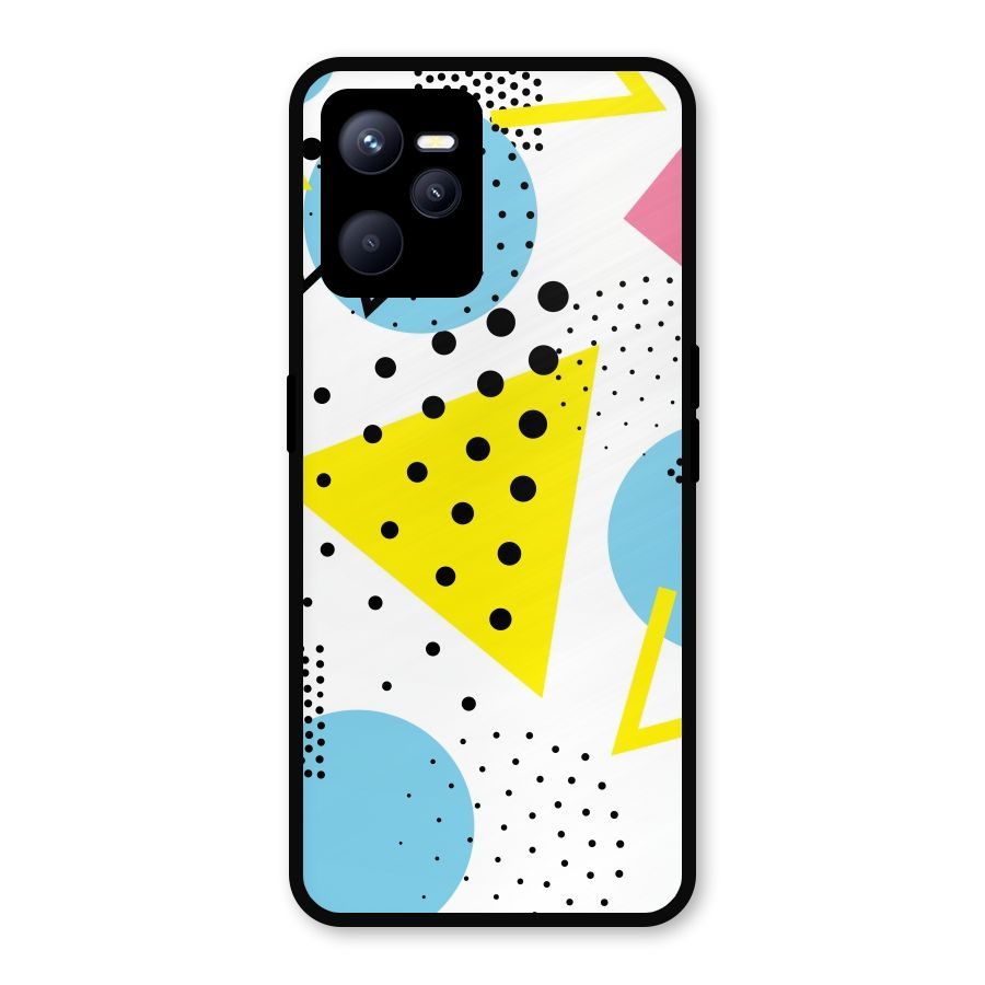 Abstract Geometry Metal Back Case for Realme C35
