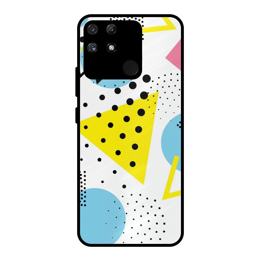 Abstract Geometry Metal Back Case for Realme Narzo 50A