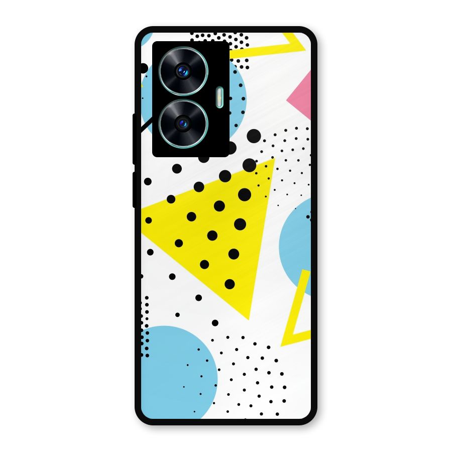 Abstract Geometry Metal Back Case for Realme Narzo N55