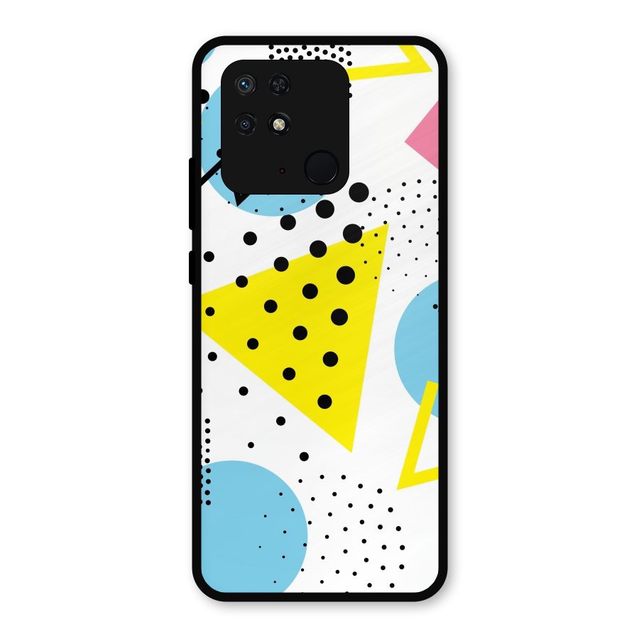 Abstract Geometry Metal Back Case for Redmi 10