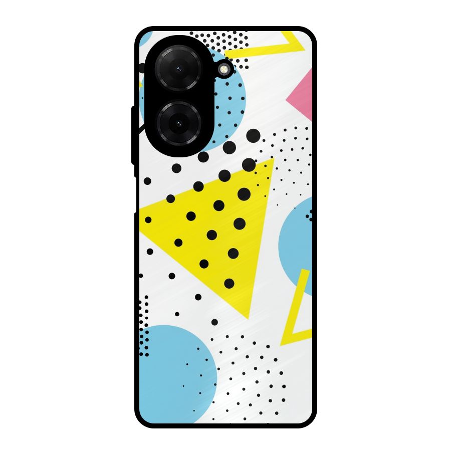Abstract Geometry Metal Back Case for Redmi A5 4G