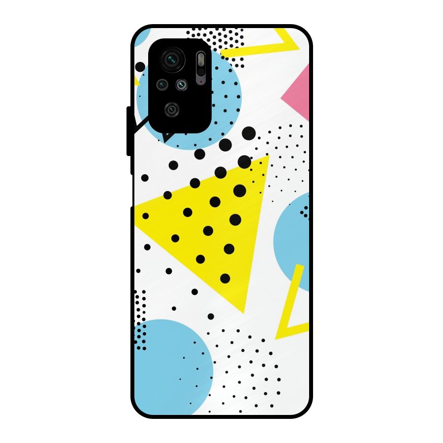 Abstract Geometry Metal Back Case for Redmi Note 10S