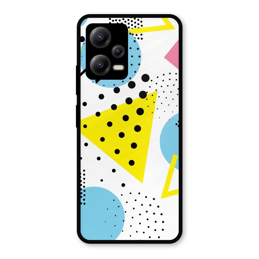 Abstract Geometry Metal Back Case for Redmi Note 12 5G