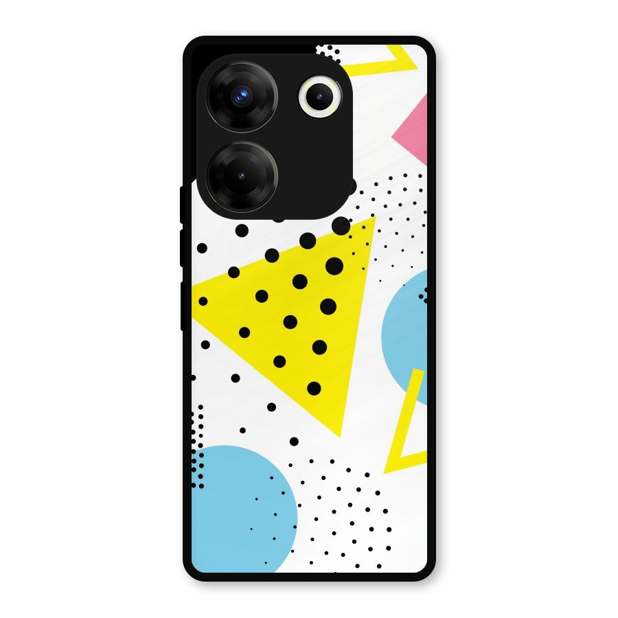 Abstract Geometry Metal Back Case for Tecno Camon 20