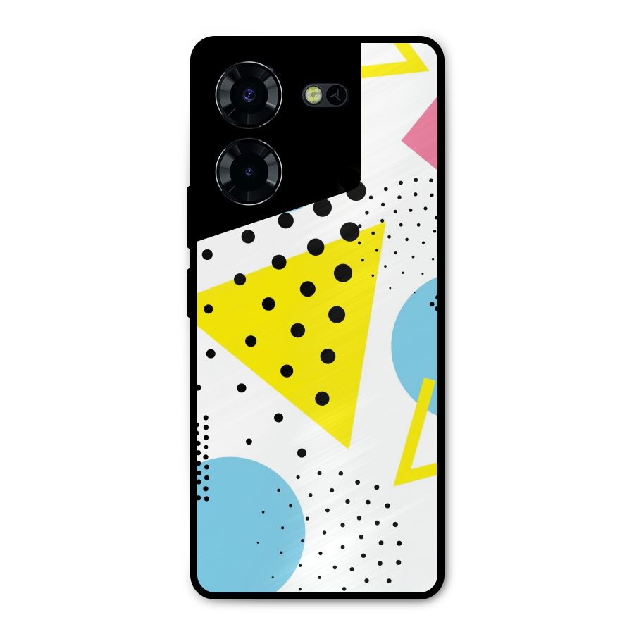 Abstract Geometry Metal Back Case for Tecno Pova 5 Pro 5G