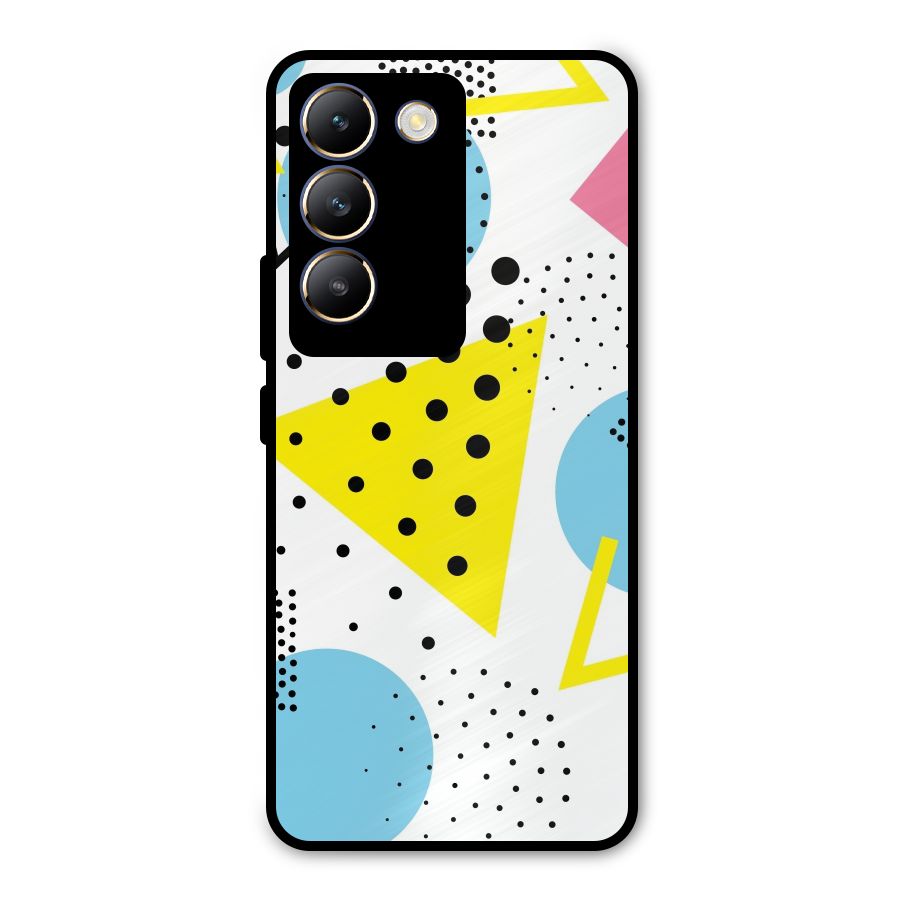 Abstract Geometry Metal Back Case for Vivo T3 5G