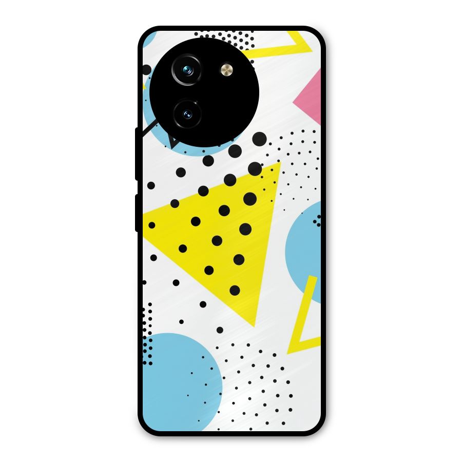 Abstract Geometry Metal Back Case for Vivo T3x