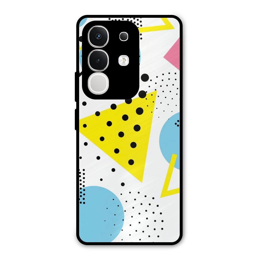 Abstract Geometry Metal Back Case for Vivo T4x