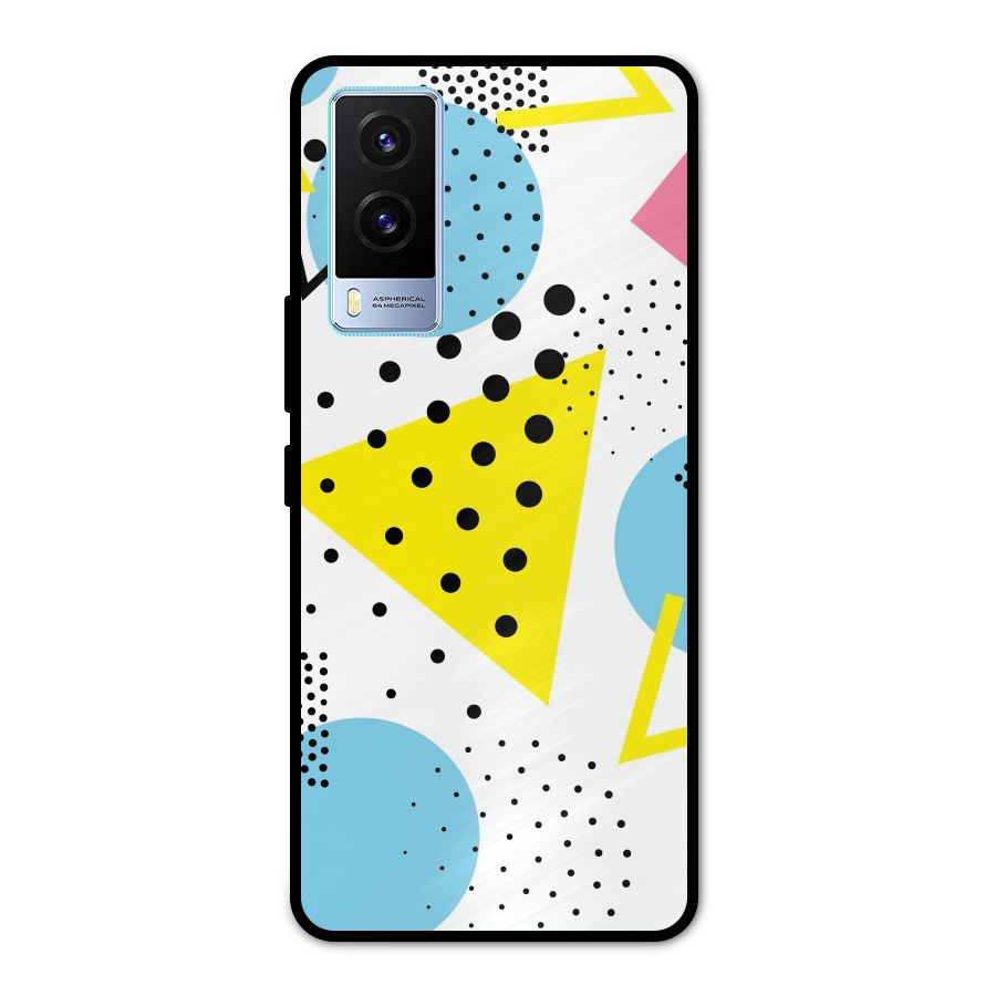 Abstract Geometry Metal Back Case for Vivo V21e 5G