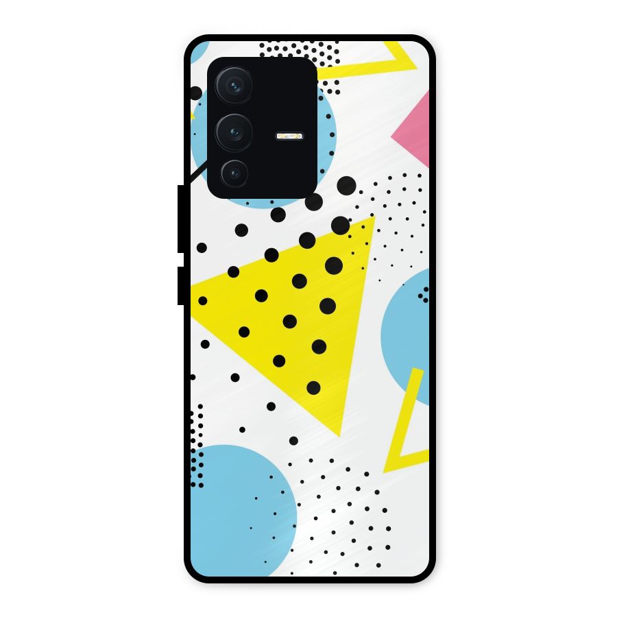 Abstract Geometry Metal Back Case for Vivo V23 5G