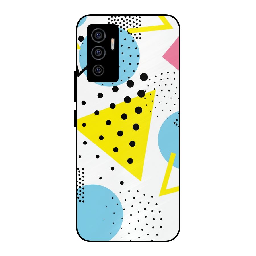Abstract Geometry Metal Back Case for Vivo V23e