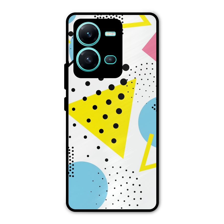 Abstract Geometry Metal Back Case for Vivo V25