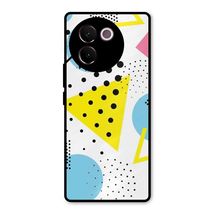 Abstract Geometry Metal Back Case for Vivo V30e
