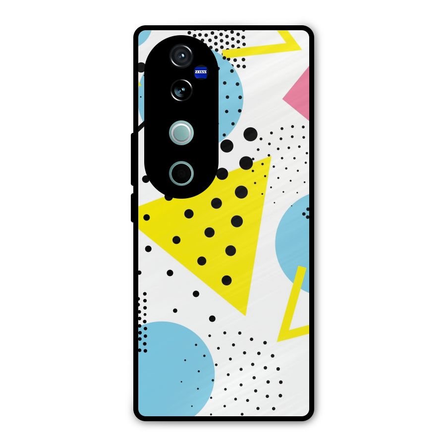 Abstract Geometry Metal Back Case for Vivo V40