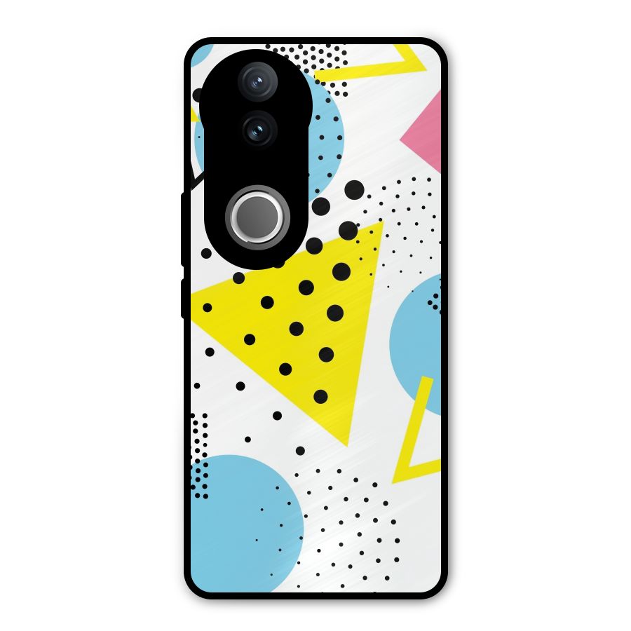 Abstract Geometry Metal Back Case for Vivo V50e