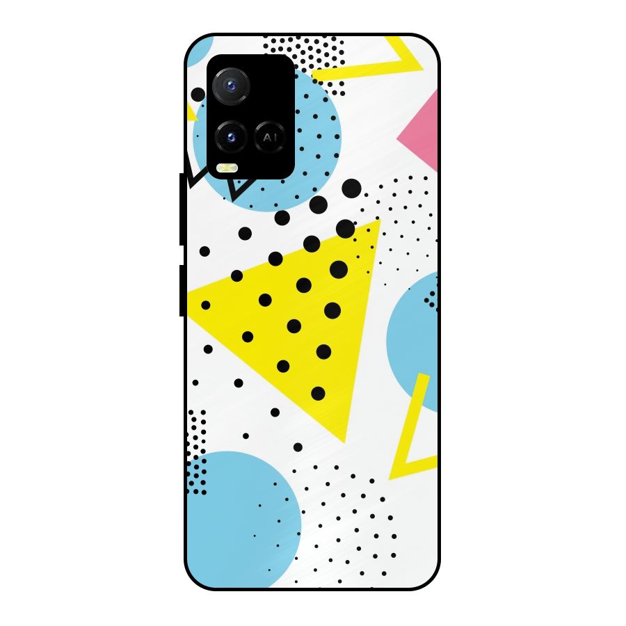 Abstract Geometry Metal Back Case for Vivo Y21A
