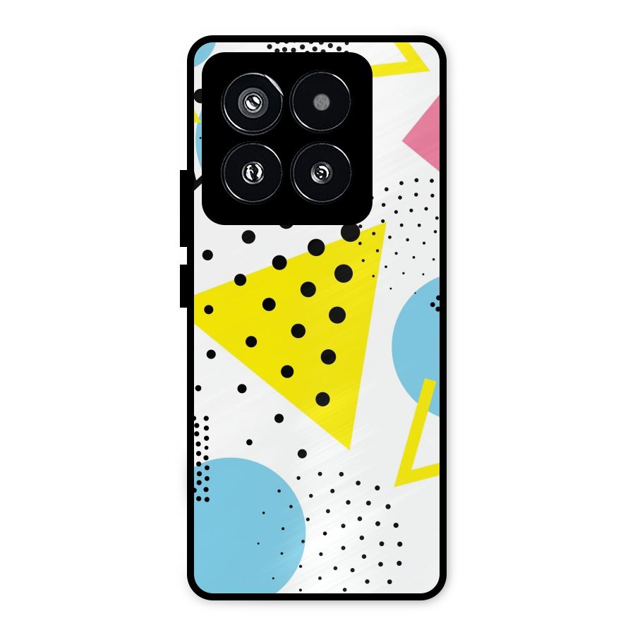 Abstract Geometry Metal Back Case for Xiaomi 14 Pro