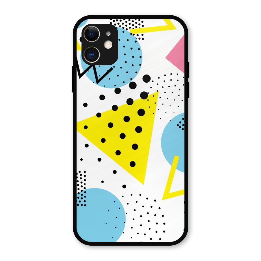 Abstract Geometry Metal Back Case for iPhone 11