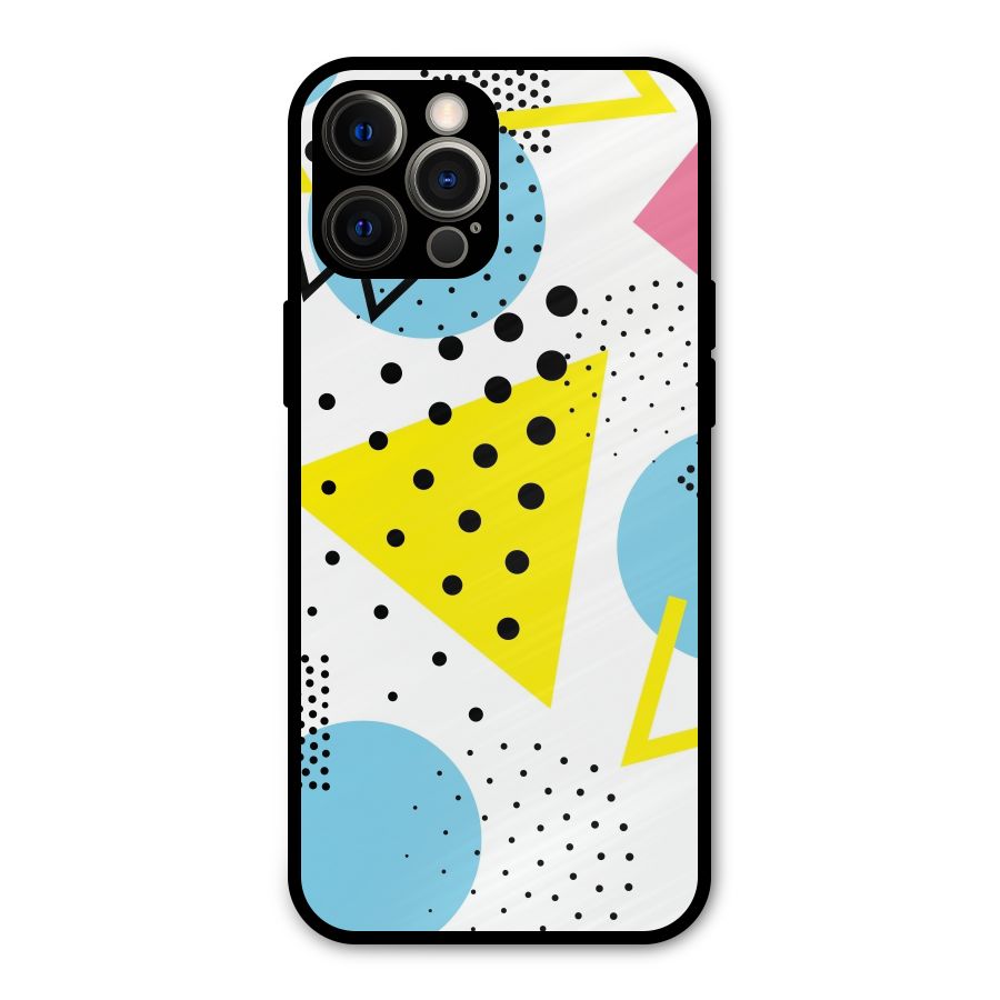 Abstract Geometry Metal Back Case for iPhone 12 Pro Max