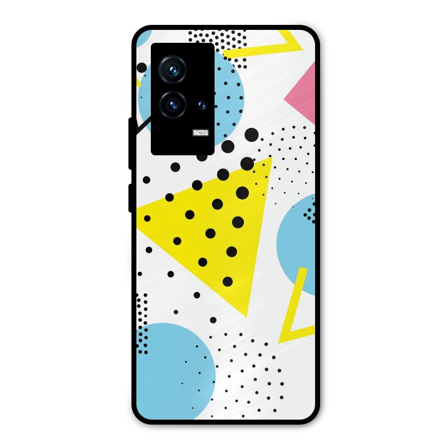 Abstract Geometry Metal Back Case for iQOO 9 5G