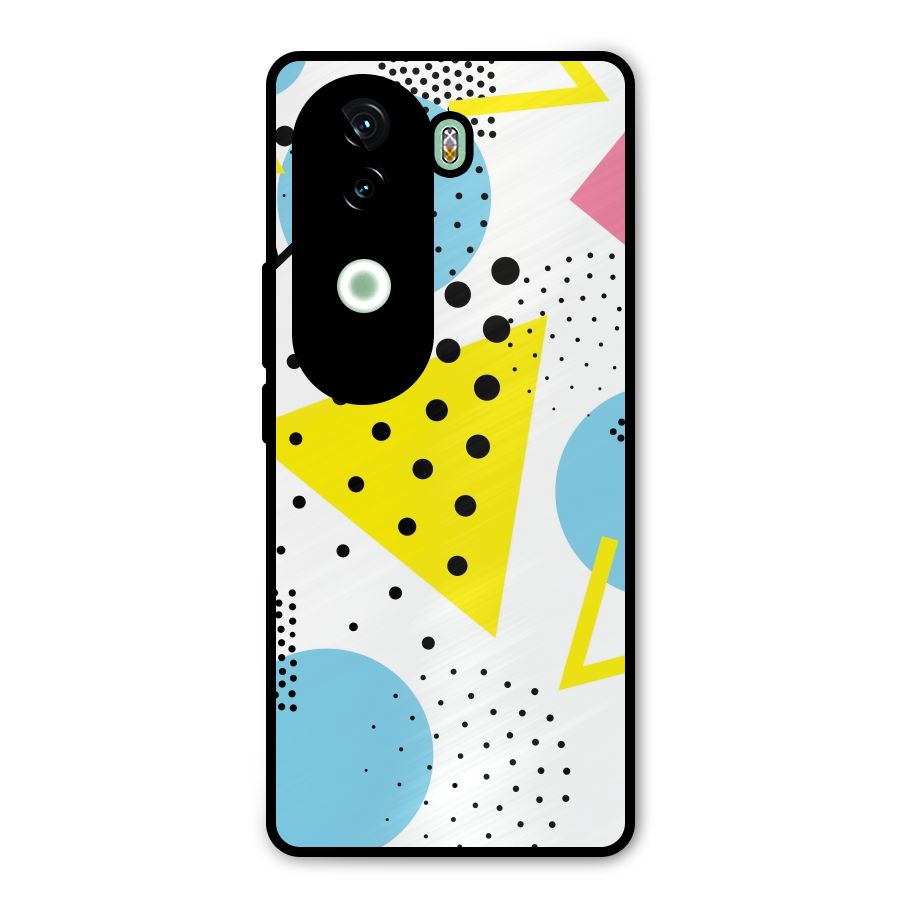 Abstract Geometry Metal Back Case for iQOO Z9s
